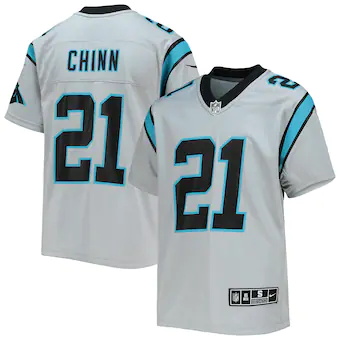 youth nike jeremy chinn silver carolina panthers inverted t